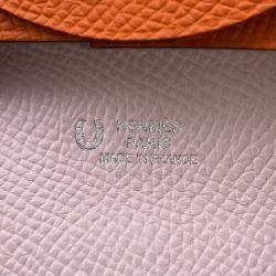 Pre Owned Hermes Bastia Verso Spo Orange/Mauve Pale Epsom