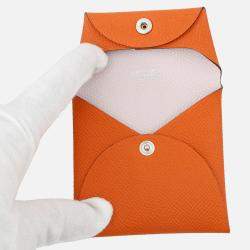 Pre Owned Hermes Bastia Verso Spo Orange/Mauve Pale Epsom