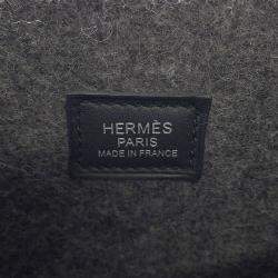 Pre Owned Hermes Evelyne3 Gray/Black Felt Leather PM