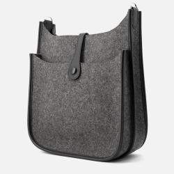 Pre Owned Hermes Evelyne3 Gray/Black Felt Leather PM