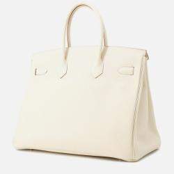 Pre Owned Hermes Birkin Craie Togo Leather Size 35
