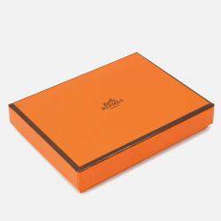 Pre Owned Hermes Chaine D'Ancre Zip Ango Coin Purse Black Evercolor