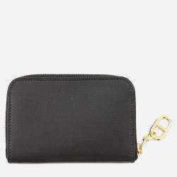 Pre Owned Hermes Chaine D'Ancre Zip Ango Coin Purse Black Evercolor