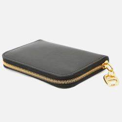 Pre Owned Hermes Chaine D'Ancre Zip Ango Coin Purse Black Evercolor