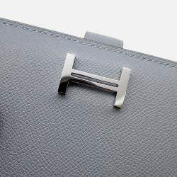 Pre Owned Hermes Bean Compact Green Pantan Veau Madame