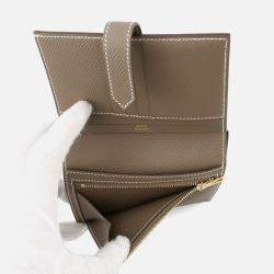 Pre Owned Hermes Bean Compact Etoupe Epsom