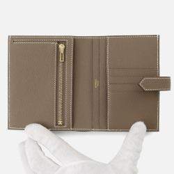 Pre Owned Hermes Bean Compact Etoupe Epsom