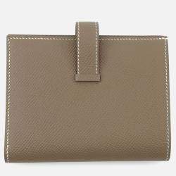 Pre Owned Hermes Bean Compact Etoupe Epsom