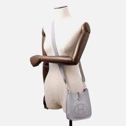 Pre Owned Hermes Evelyne Long Grey Taurillon Clemence Size TPM