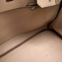 Pre Owned Hermes Birkin Ghillies Argile/Etoupe Swift Leather Size 30