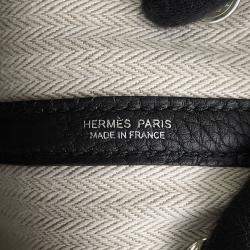 Pre Owned Hermes Garden Party Black Negonda Leather Size TPM