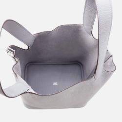 Pre Owned Hermes Picotin Lock Green Pantan Taurillon Clemence 22