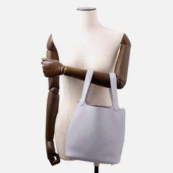 Pre Owned Hermes Picotin Lock Green Pantan Taurillon Clemence 22