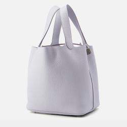 Pre Owned Hermes Picotin Lock Green Pantan Taurillon Clemence 22