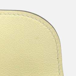 Pre Owned Hermes Halzan Jaune Milton Swift Leather Size Mini