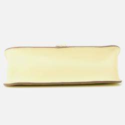Pre Owned Hermes Halzan Jaune Milton Swift Leather Size Mini