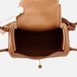 Pre Owned Hermes Lindy Gold Taurillon Clemence Size Mini