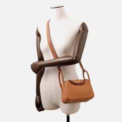 Pre Owned Hermes Lindy Gold Taurillon Clemence Size Mini