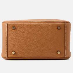 Pre Owned Hermes Lindy Gold Taurillon Clemence Size Mini