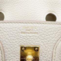 Pre Owned Hermes Birkin Beton Togo Leather Size 25