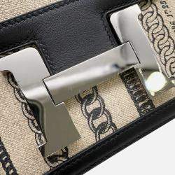 Pre Owned Hermes Constance 3 Deschenes Black Toile De Camp Swift Leather Size 24