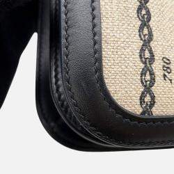 Pre Owned Hermes Constance 3 Deschenes Black Toile De Camp Swift Leather Size 24