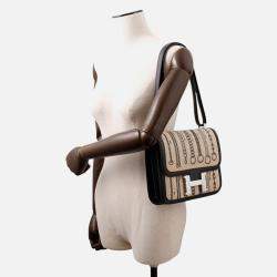 Pre Owned Hermes Constance 3 Deschenes Black Toile De Camp Swift Leather Size 24