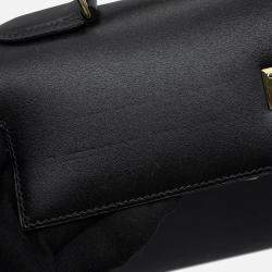 Pre Owned Hermes Kelly Black Box Calf Leather Size 32
