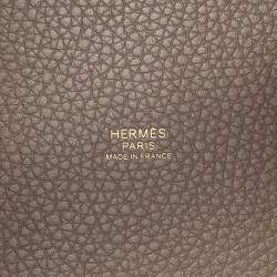 Pre Owned Hermes Picotin Lock Etoupe Taurillon Clemence 18