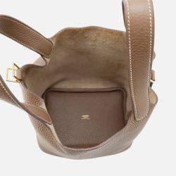 Pre Owned Hermes Picotin Lock Etoupe Taurillon Clemence 18