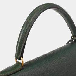 Pre Owned Hermes Kelly 32 Sellier Vert Ardennes Handbag