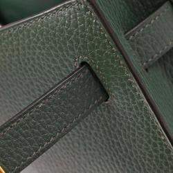 Pre Owned Hermes Kelly 32 Sellier Vert Ardennes Handbag