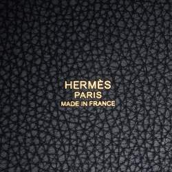 Pre Owned Hermes Bleu Nuit Taurillon Clemence Leather Picotin Lock 18 Bag