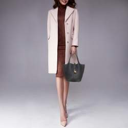 Pre Owned Hermes Bleu Nuit Taurillon Clemence Leather Picotin Lock 18 Bag