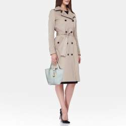 Pre Owned Hermes Bleu Pale Taurillon Clemence Leather Picotin Lock 18 Bag