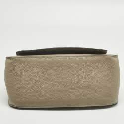 Pre Owned Hermès Gris Tourterelle Togo Leather Palladium Finish Jypsiere 28 Bag