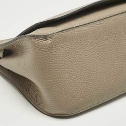 Pre Owned Hermès Gris Tourterelle Togo Leather Palladium Finish Jypsiere 28 Bag