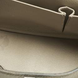 Pre Owned Hermès Gris Tourterelle Togo Leather Palladium Finish Jypsiere 28 Bag