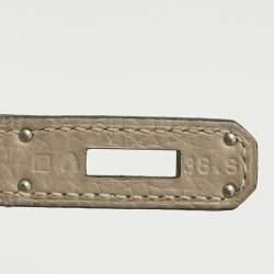 Pre Owned Hermès Gris Tourterelle Togo Leather Palladium Finish Jypsiere 28 Bag