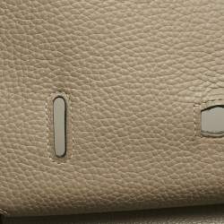 Pre Owned Hermès Gris Tourterelle Togo Leather Palladium Finish Jypsiere 28 Bag