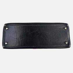Pre Owned Hermes Kelly 35 Box Leather Palladium Hardware Bag