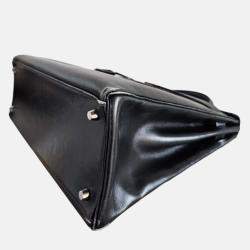 Pre Owned Hermes Kelly 35 Box Leather Palladium Hardware Bag