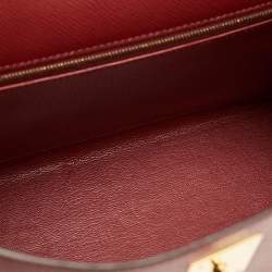 Pre Owned Hermes Rouge Grenat Epsom Leather Gold Finish Kelly Sellier 28 Bag