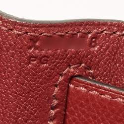 Pre Owned Hermes Rouge Grenat Epsom Leather Gold Finish Kelly Sellier 28 Bag