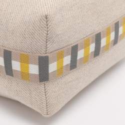 Pre Owned Hermes Beige Canvas Large Bride-a-Brac Case Pouch