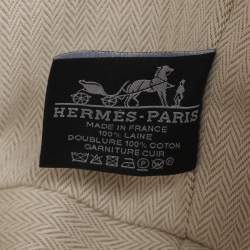 Pre Owned Hermes Beige Canvas Large Bride-a-Brac Case Pouch