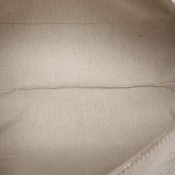 Pre Owned Hermes Beige Canvas Large Bride-a-Brac Case Pouch