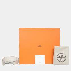 Pre Owned Hermes Brown/White Canvas Neo Evelyne 29 Bag