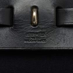 Pre Owned Hermes Black Toile Canvas and Vache Hunter 2in1 Herbag 31 Bag