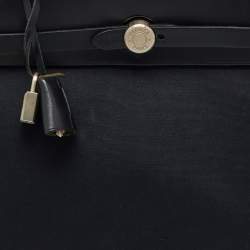 Pre Owned Hermes Black Toile Canvas and Vache Hunter 2in1 Herbag 31 Bag